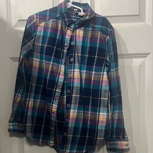 SO Kids Multicolor Plaid Button Down Shirt
